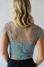 The Haswell Lace Detail Blouse in Blue
