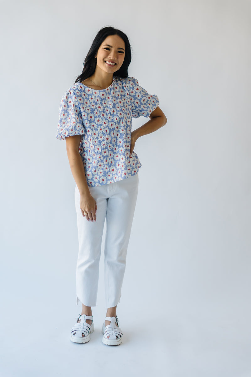 The Norwood Floral Puff Sleeve Blouse in Lavender