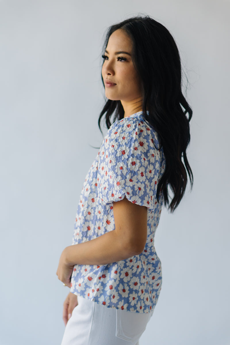 The Norwood Floral Puff Sleeve Blouse in Lavender