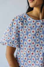 The Norwood Floral Puff Sleeve Blouse in Lavender