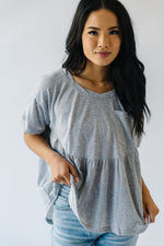 The Zary Relaxed Tee in Grey