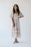 The Montecito Square Neck Lace Detail Dress in Ivory