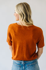 The Sunnyvale Short Sleeve Sweater in Ginger