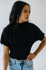The Hooper Textured Blouse in Black