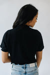 The Hooper Textured Blouse in Black
