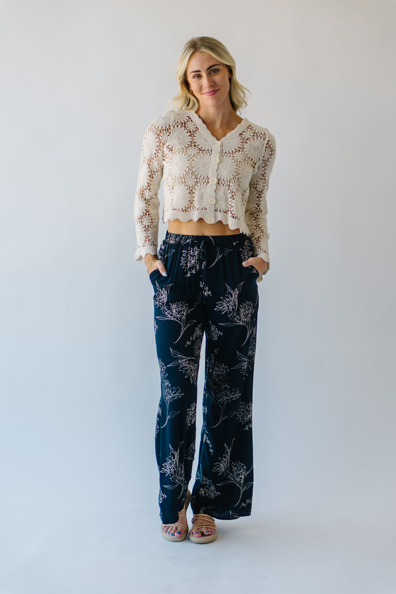The Downey Crochet Cardigan in Natural