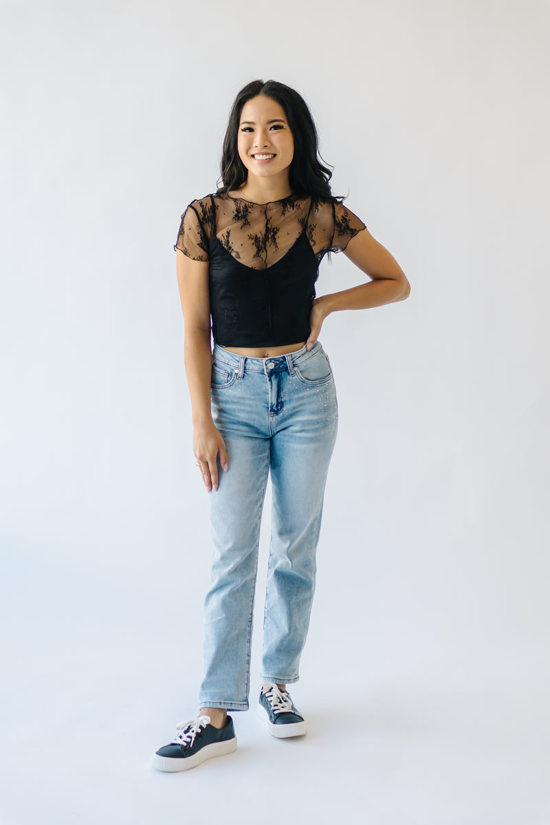 The Haswell Lace Detail Blouse in Black