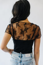 The Haswell Lace Detail Blouse in Black