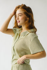 The Badilla Textured Button-Up in Green