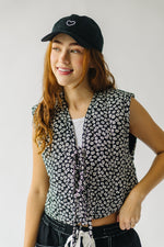 The Lassman Floral Tie Vest in Black