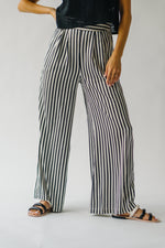 The Renner Striped Pant in Black