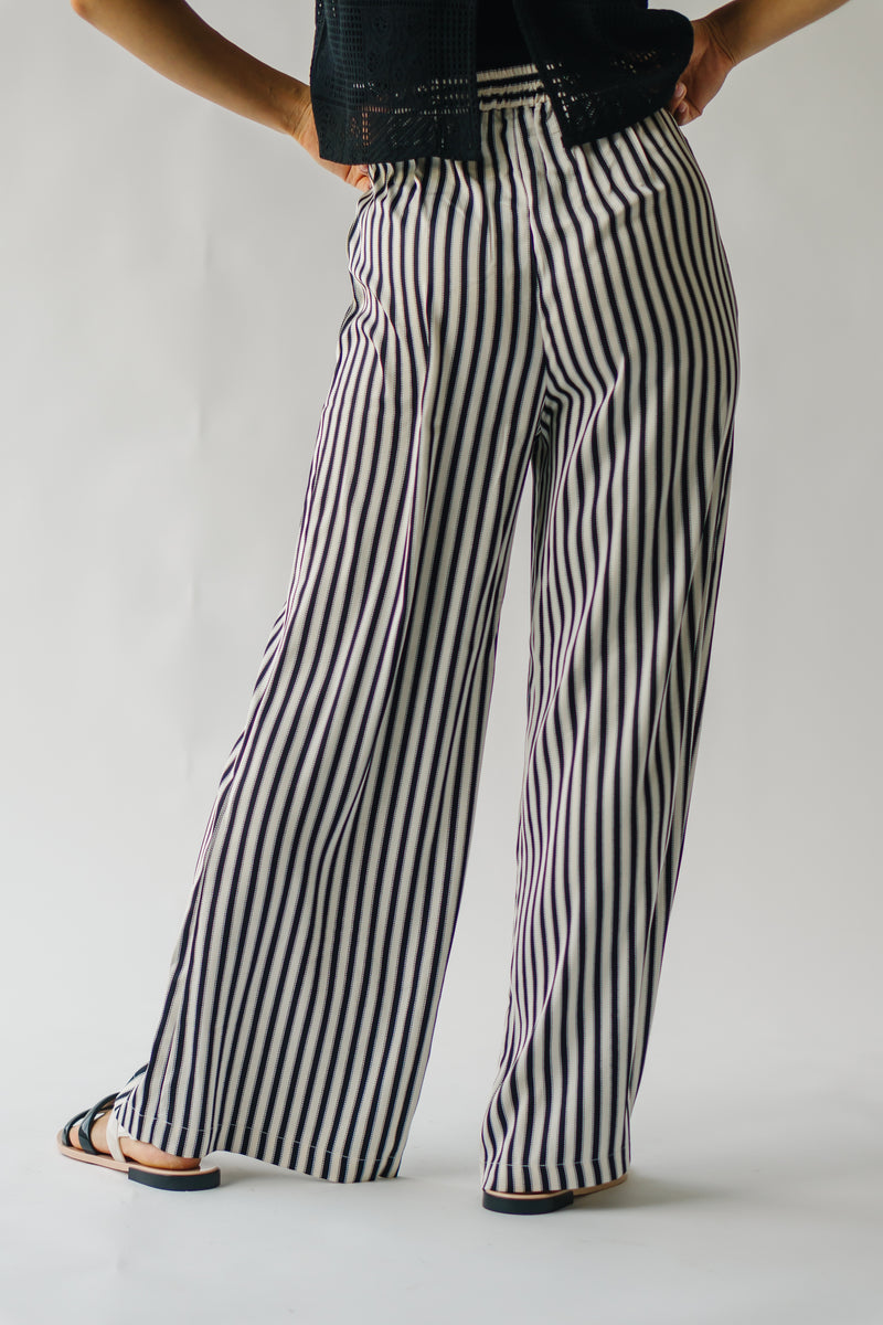 The Renner Striped Pant in Black