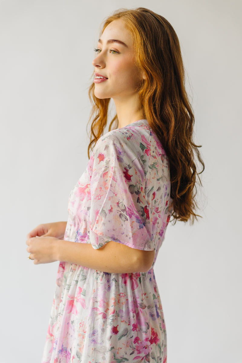 The Harbin Floral Midi Dress in Blossom