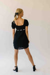 The Hulbert Crochet Square Neck Dress in Black
