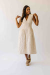 The Vergara Front Zip Midi Dress in Ivory