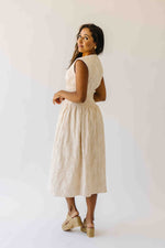 The Vergara Front Zip Midi Dress in Ivory