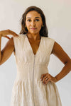 The Vergara Front Zip Midi Dress in Ivory