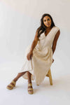 The Vergara Front Zip Midi Dress in Ivory