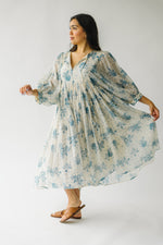 The Wisteria Floral Dress in Bluebelle