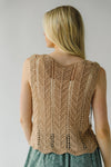 The Olmstead Crochet Vest in Taupe