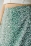 The Prezzano Printed Midi Skirt in Green