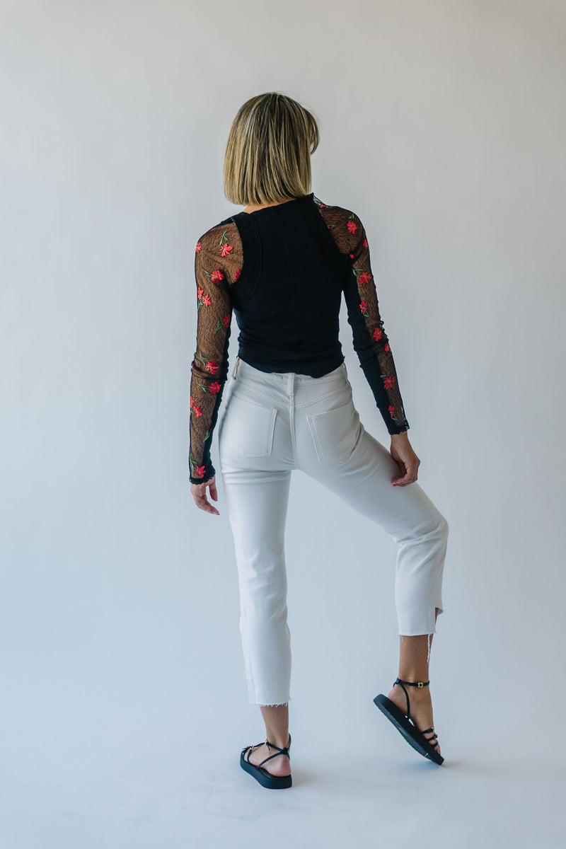 Free People: Jolie Top in Black Combo