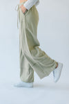 The Kecia Knit Wide Leg Pant in Sage