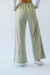 The Kecia Knit Wide Leg Pant in Sage