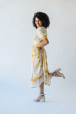 The Gilray Patterned Dress in Sunset