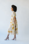 The Gilray Patterned Dress in Sunset