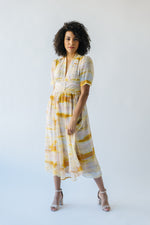 The Gilray Patterned Dress in Sunset