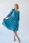 The Durham Textured Dress in Light Blue