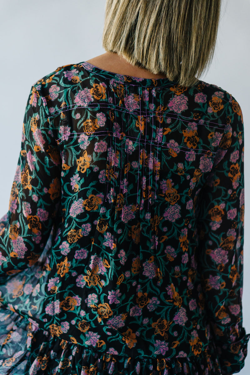 Free People: See it Through Dress in Black Combo