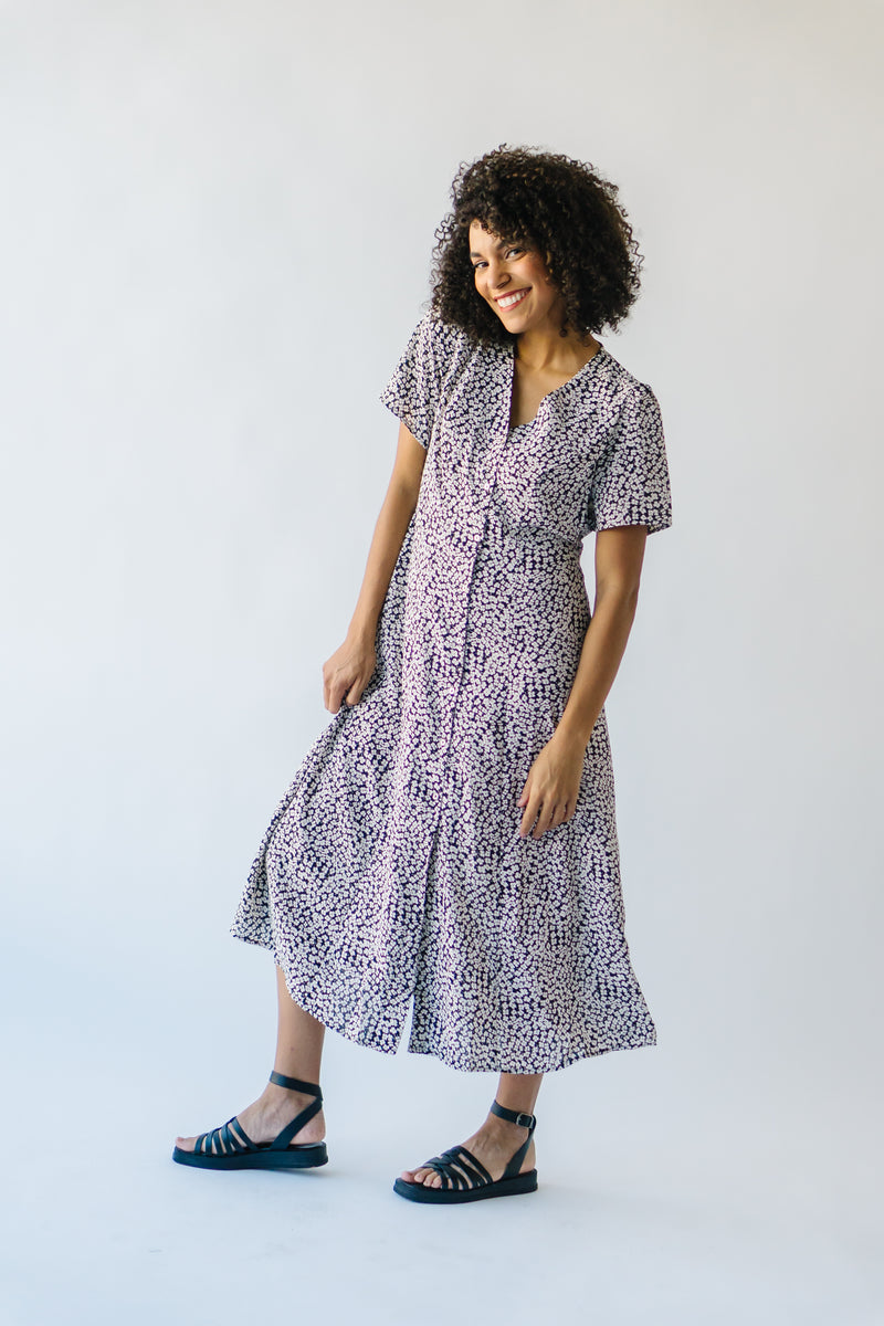 The Victorville Patterned Dress in Black