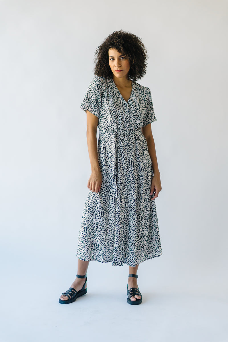 The Victorville Patterned Dress in Black
