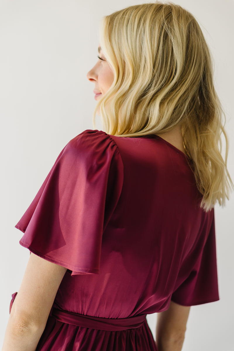 The Tucson Satin Maxi Dress in Berry – Piper & Scoot