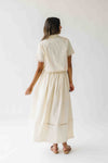 The Blevins Lace Detail Shirt + Skirt Set in Butter