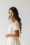 The Blevins Lace Detail Shirt + Skirt Set in Butter