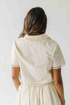 The Blevins Lace Detail Shirt + Skirt Set in Butter