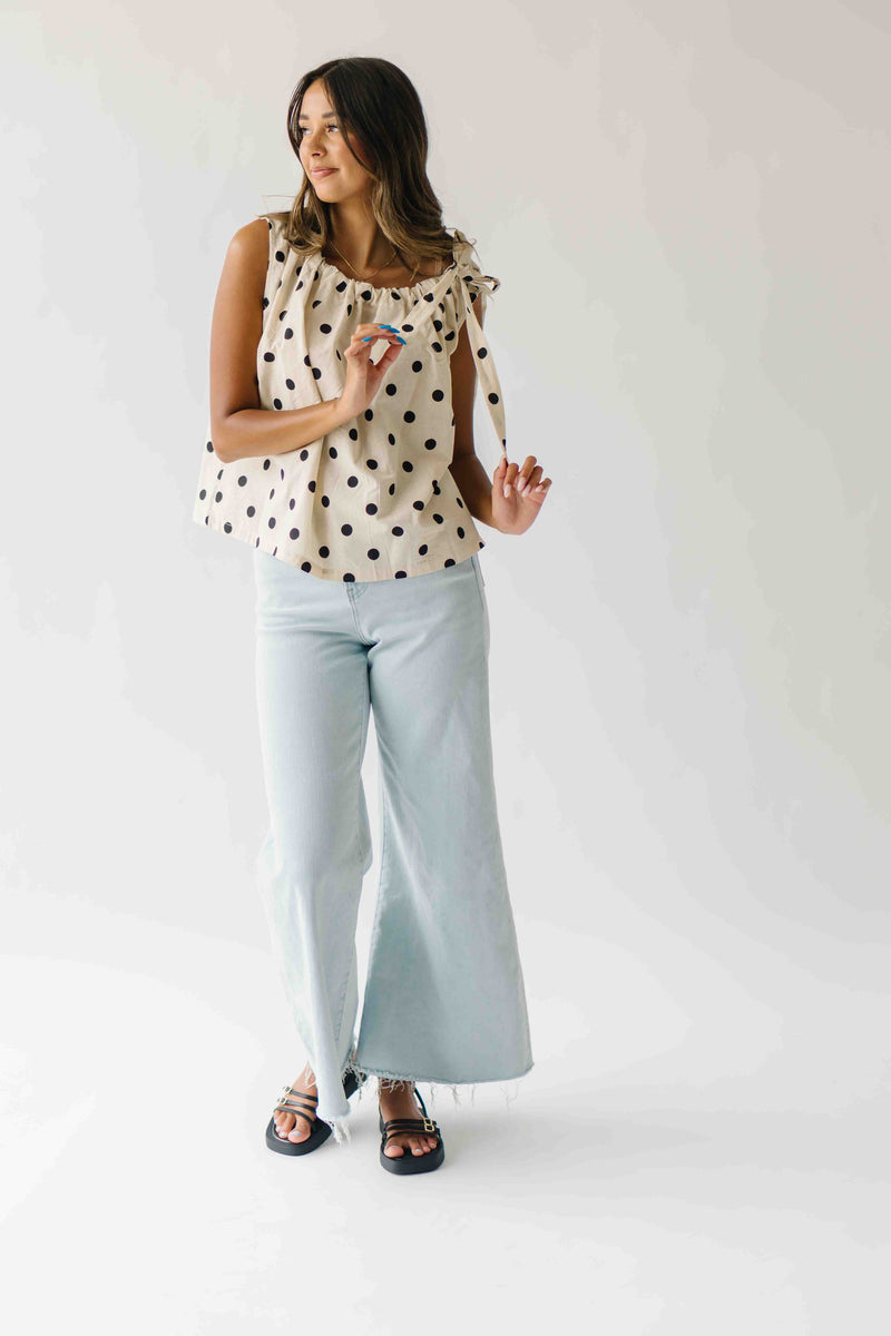 The Antano High Rise Wide Leg Jean in Light Slate