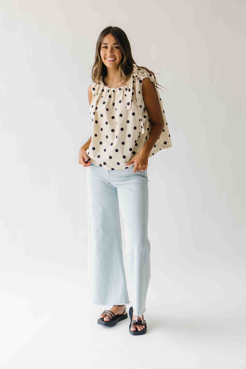 The Antano High Rise Wide Leg Jean in Light Slate