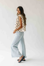 The Antano High Rise Wide Leg Jean in Light Slate