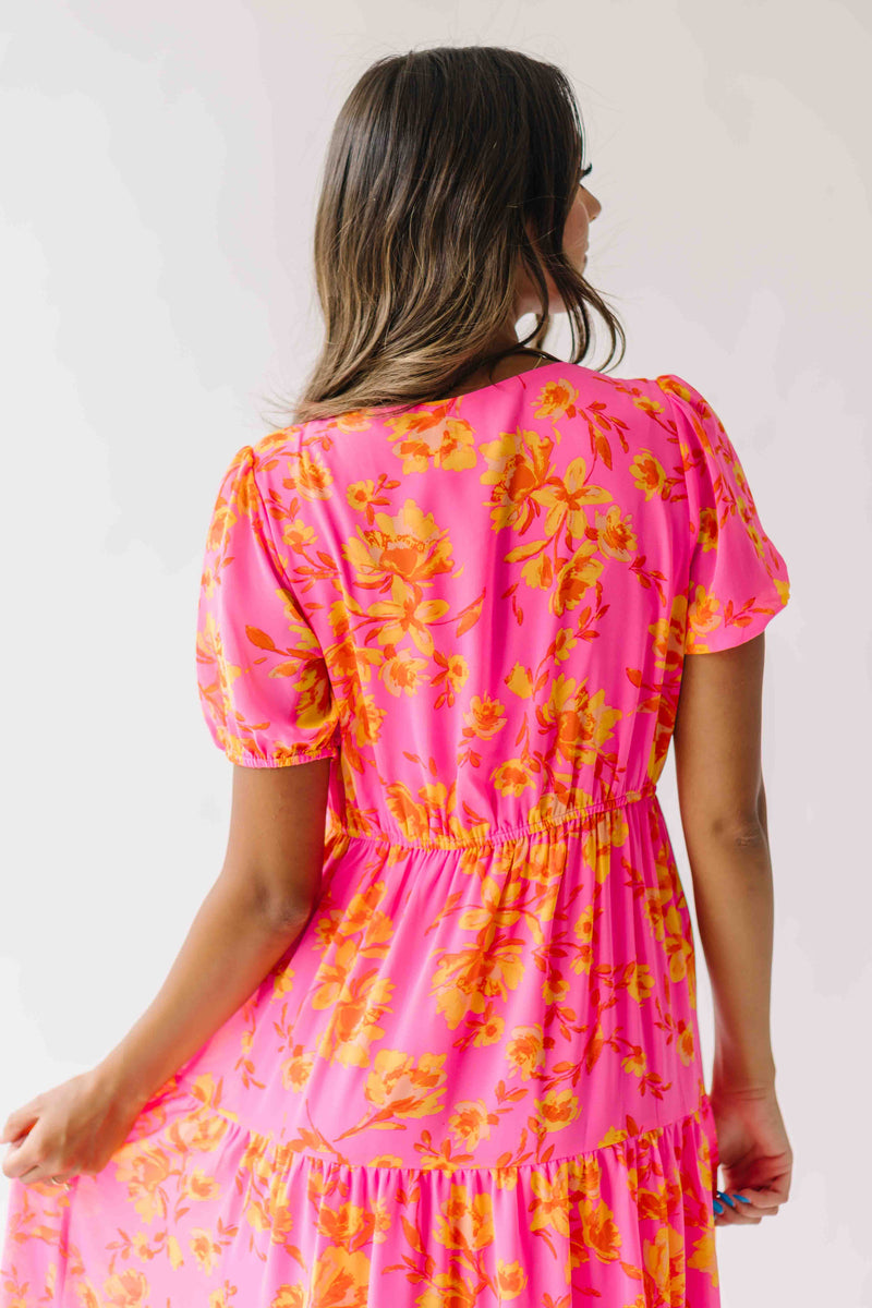 The Anaya Floral Maxi Dress in Pink Combo