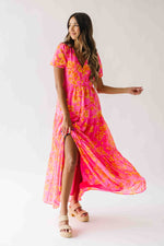 The Anaya Floral Maxi Dress in Pink Combo