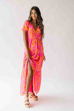 The Anaya Floral Maxi Dress in Pink Combo