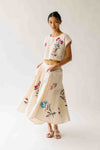 The Ralston Embroidered Blouse + Skirt Set in Ecru