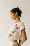 The Ralston Embroidered Blouse + Skirt Set in Ecru