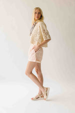The Linstad Striped Woven Short in Pink
