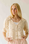 The Natalia Crochet Cardigan in Ivory