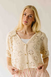 The Natalia Crochet Cardigan in Ivory